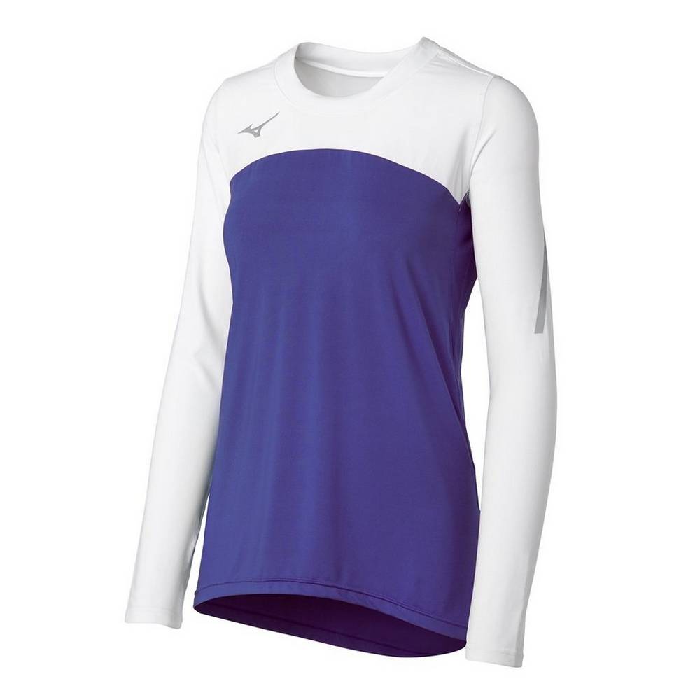 Damske Dresy Mizuno Techno VII Long Sleeve Volejbalove Nachový/Biele Vypredaj PBKM46921